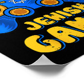 Joodse Video Game Controller Gamer Chanoeka Boy Ki Poster (Hoek)