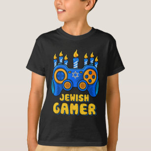Joodse Video Game Controller Gamer Chanoeka Boy Ki T-shirt