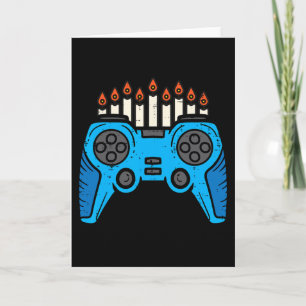 Joodse Videogame Gamer Hanukkah Chanukah Mannen Jo Kaart