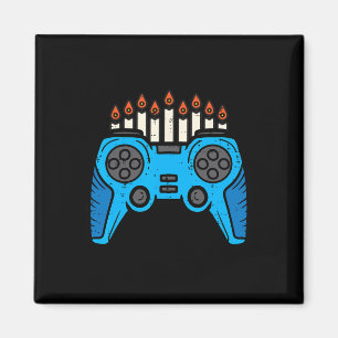 Joodse Videogame Gamer Hanukkah Chanukah Mannen Jo Magneet