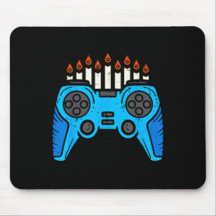 Joodse videogame speler Hanukkah Chanukah mannen j Muismat