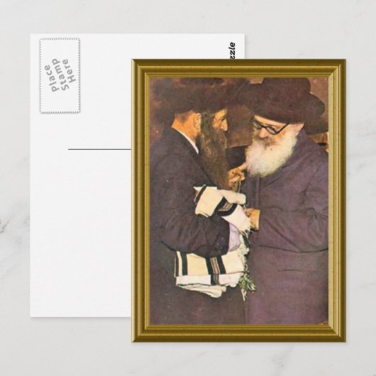 joodse vintage-afbeelding briefkaart (Voorkant / Achterkant)