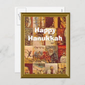 Joodse vintage afbeelding feestdagenkaart (Voorkant / Achterkant)