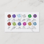 Joodse Visitekaartje Birthstone Damask Diamond (Achterkant)