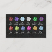 Joodse Visitekaartje Birthstone Damask Paars (Achterkant)