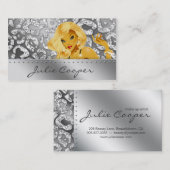 Joodse Visitekaartje Blonde Leopard Tanning Silve (Voorkant / Achterkant)