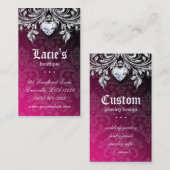 Joodse Visitekaartje Elegant Vintage Damask (Voorkant / Achterkant)