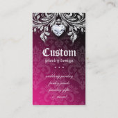 Joodse Visitekaartje Elegant Vintage Damask (Achterkant)