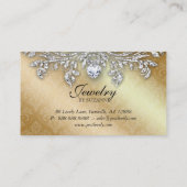 Joodse Visitekaartje Zebra Glitter Blauwgroen Gold (Achterkant)