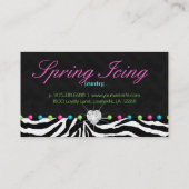 Joodse Visitekaartje Zebra lente Stippen juwelen (Achterkant)