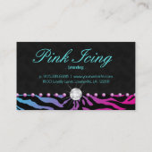 Joodse Visitekaartje Zebra Paarse Stippen Blauwe R (Achterkant)