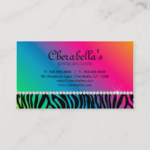 Joodse Visitekaartje Zebra regenboogbow Heart (Achterkant)