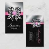 Joodse Visitekaartje Zebra Roze (Voorkant / Achterkant)