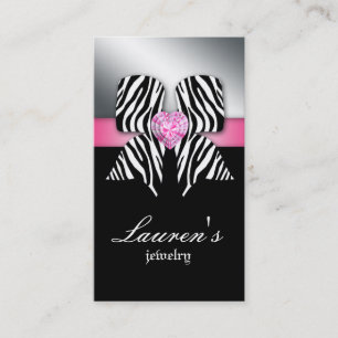 Joodse Visitekaartje Zebra Roze
