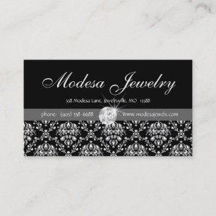 Joodse Visitekaartjes Birthstone Damask Diamond