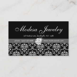 Joodse Visitekaartjes Birthstone Damask Diamond