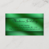 Joodse Visitekaartjes Cash for Gold Green Metalli (Achterkant)