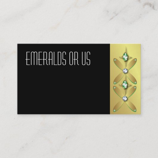 Joodse Visitekaartjes Emeralds (Voorkant)