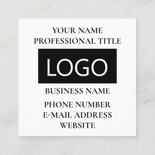 Joodse Visitekaartjes - Square Baruch Hashem (Achterkant)