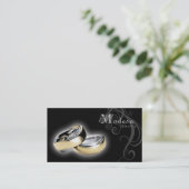 Joodse Visitekaartjes Verloving Rings Black (Staand voorkant)