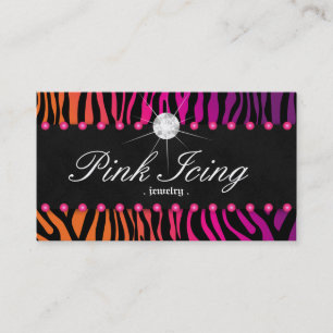 Joodse Visitekaartjes Zebra Oranje Paarse Stippen