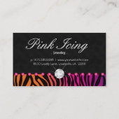 Joodse Visitekaartjes Zebra Oranje Paarse Stippen (Achterkant)