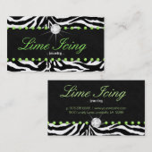 Joodse Visitekaartjes Zebra Stippen Diamond (Voorkant / Achterkant)