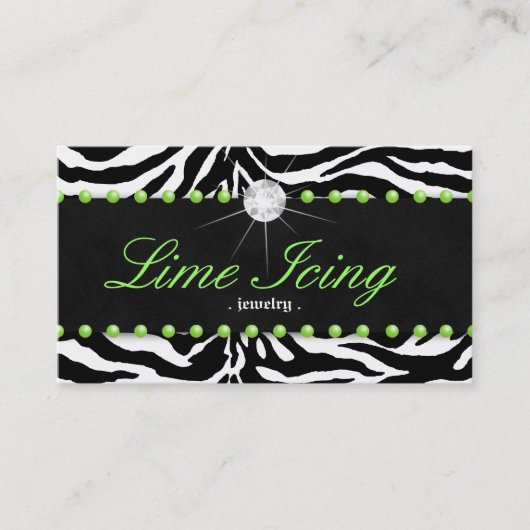 Joodse Visitekaartjes Zebra Stippen Diamond (Voorkant)