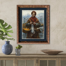 Joodse Vrouw Verkopen Sinaasappels  Kunst Print