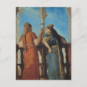 Joodse vrouwen op de Balcony, Algiers, 1849 Briefkaart