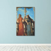 Joodse vrouwen op de Balcony, Algiers, 1849 Canvas Afdruk (Insitu (Houten vloer))
