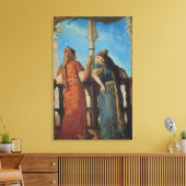 Joodse vrouwen op de Balcony, Algiers, 1849 Canvas Afdruk (Insitu (Woonkamer))