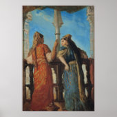 Joodse vrouwen op de Balcony, Algiers, 1849 Poster (Voorkant)