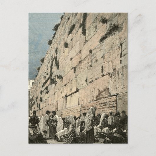 Joodse Wailing Wall Kotel Buraq Jerusalem  Briefkaart (Voorkant)