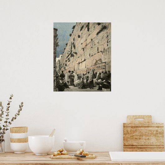 Joodse Wailing Wall Kotel Buraq Jerusalem  Poster (Keuken)