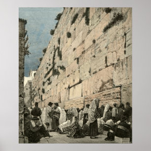 Joodse Wailing Wall Kotel Buraq Jerusalem  Poster