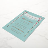 Joodse weddenschap Romantic onder de titel Chuppah Folie Uitnodiging (Gedraaid)