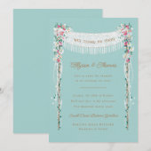 Joodse weddenschap Romantic onder de titel Chuppah Kaart (Voorkant / Achterkant)