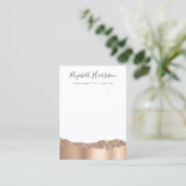 Joodse weergave Glitter Roos Gold Foil Visitekaartje (Staand voorkant)