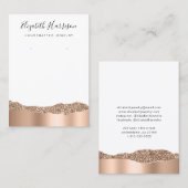 Joodse weergave Glitter Roos Gold Foil Visitekaartje (Voorkant / Achterkant)