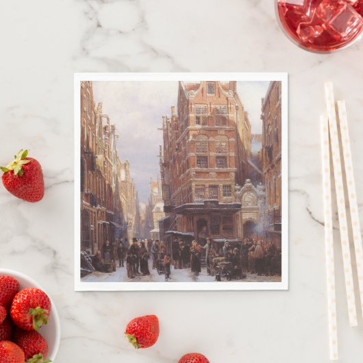 Joodse Wijk in Amsterdam (oud stadsgezicht) Servet (Insitu)