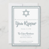 Joodse Yom Kippur het verbreken van de vast dinner Kaart (Voorkant)