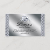 Joodse Zebra Valentijnse Heart Sparkle Black Visitekaartje (Achterkant)