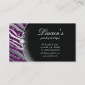 Joodse Zebra Visitekaartje Sparkle Paars SB (Achterkant)