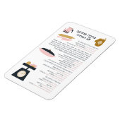 Joodse zegeningen na Meal Al haMichya in het Hebre Magneet (Linkerzijde)