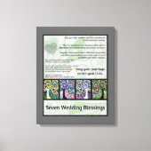 Joodse zevenwijdige weduwenboom van Life Hamsa Canvas Afdruk (Voorkant)
