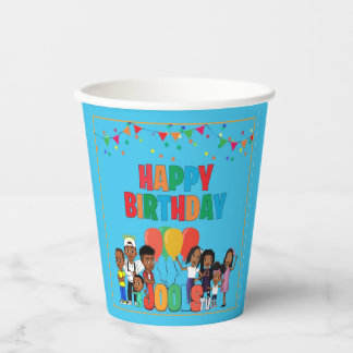 JOOLS TV ®️ Blue 8 oz Paper Cups Papieren Bekers