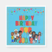 JOOLS TV ®️ Blue Paper 6.5 in Napkins Servet (Voorkant)