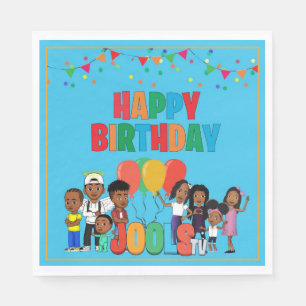 JOOLS TV ®️ Blue Paper 6.5 in Napkins Servet