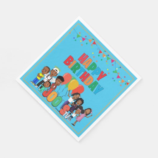 JOOLS TV ®️ Blue Paper 6.5 in Napkins Servet (Hoek)